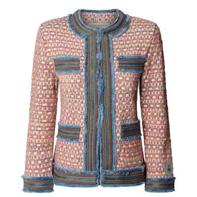 The Extreme Collection Women's Tedy Textured Multi-tone Knit Jacket - Limited Edition