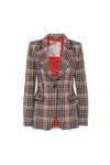The Extreme Collection Women's Tristan Multicolor Houndstooth Blazer In Gray