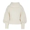 The Extreme Collection Women's White Capucine Cable Knit Sweater In Neutral