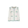 The Extreme Collection Women's White Chamonix Embellished Tweed Jacket In White