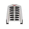 The Extreme Collection Women's White Ecru Crepe Blazer With Golden Buttons Kyomi In White