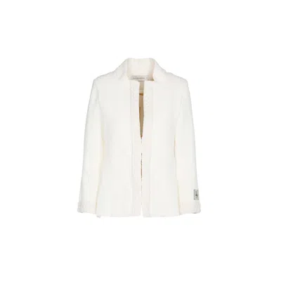The Extreme Collection Women's White Ecru Tweed Short Jacket Autry