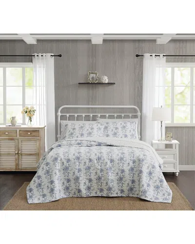 The Farmhouse By Rachel Ashwell 200tc British Rose Quilt Set In White