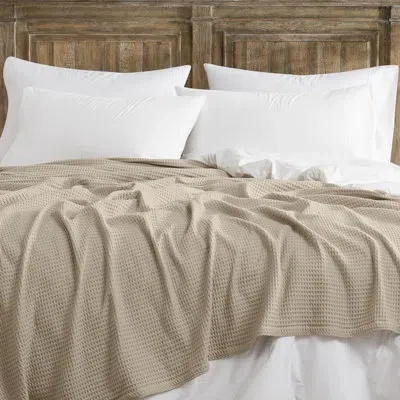 The Farmhouse By Rachel Ashwell Cotton Waffle Blanket In Beige