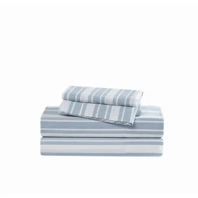 The Farmhouse By Rachel Ashwell Wide Ticking Stripe Sheet Set In White,blue