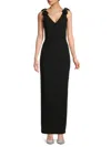 THE FASHION POET WOMEN'S FAUX PEARL & BOW SHEATH GOWN