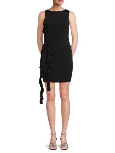 black long sleeve velvet mini dress Holiday Social Velvet Mini Dress in Black S / Black
