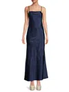 The Fashion Poet Women's Solid Maxi Slip Dress In Navy