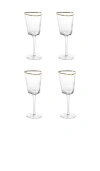 The Favorites Aperitivo Triangular Wine Glasses Set Of 4 In Transparent