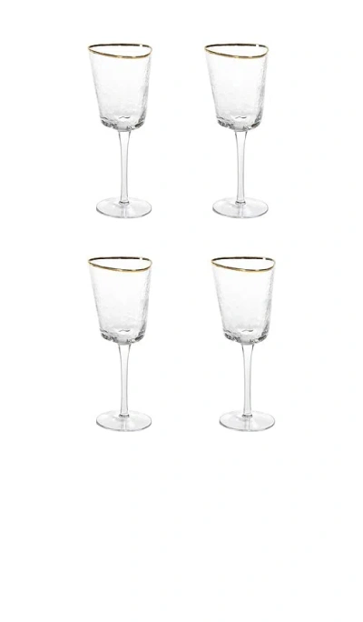 The Favorites Aperitivo Triangular Wine Glasses Set Of 4 In Transparent