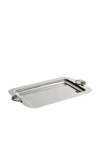 The Favorites Cap Ferrat Shell Design Serving Tray In Silver