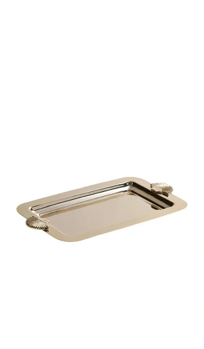 The Favorites Cap Ferrat Shell Design Serving Tray In Gold