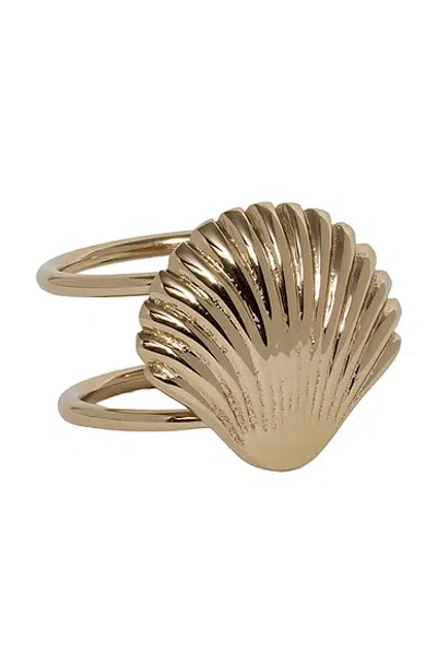 The Favorites Cap Ferrat Shell Napkin Ring In Gold