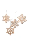 The Favorites Cookie Snowflake Ornament Set Of 4 In Gold