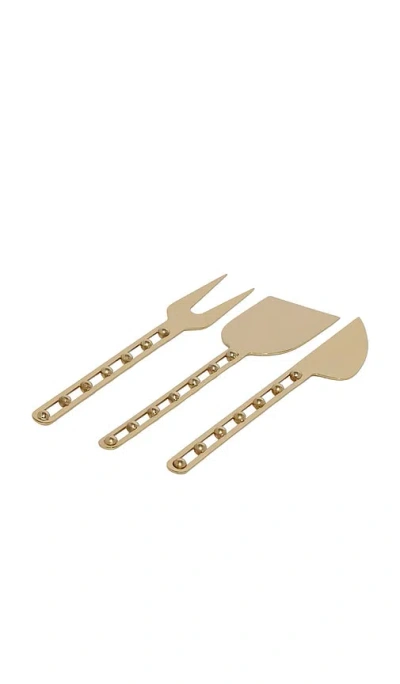 The Favorites Cordoba Cheese Set Of 3 In Gold