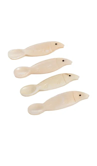The Favorites Fish Condiment & Caviar Spoon In Yellow