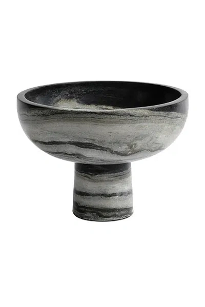 The Favorites Footed Bowl Black Panda Marble