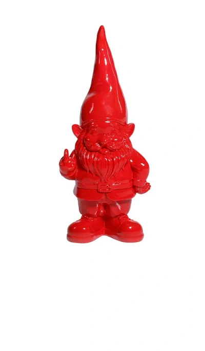 The Favorites Gnome Giving Middle Finger In Red