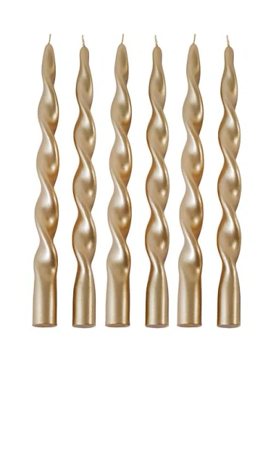 The Favorites Lumiere Twist Formal Candle Set Of 6 In Gold
