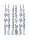 The Favorites Lumiere Twist Formal Candle Set Of 6 In Gray