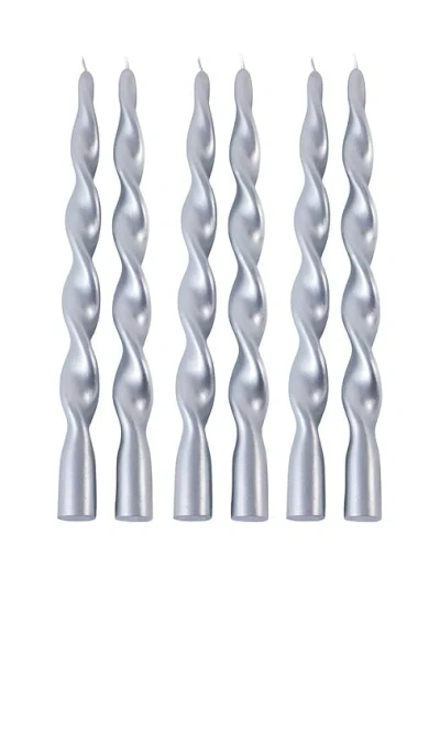 The Favorites Lumiere Twist Formal Candle Set Of 6 In Gray