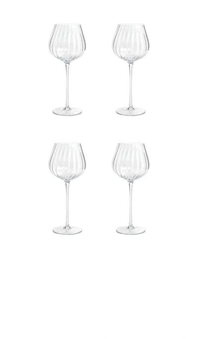 The Favorites Madeleine Optic Red Wine Glasses Set Of 4 In Silver