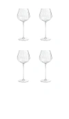 The Favorites Madeleine Optic Red Wine Glasses Set Of 4 In Transparent