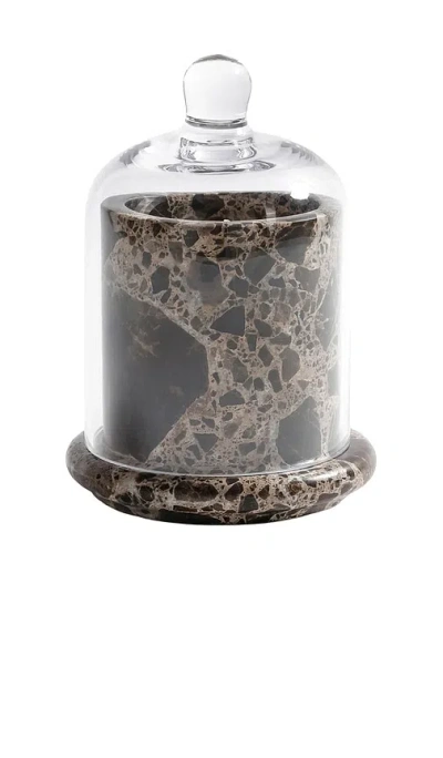 The Favorites Marbella Scented Candle Jar With Cloche In Brown