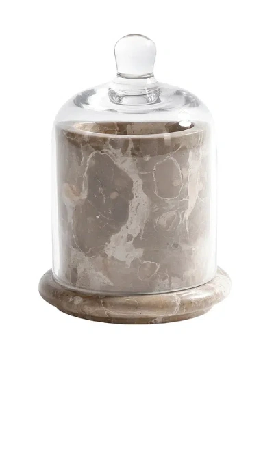 The Favorites Marbella Scented Candle Jar With Cloche In Brown