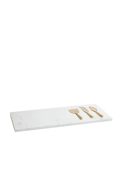 The Favorites Marble Tray With Set Of 3 Cheese Tools In Multi