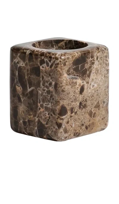 The Favorites Marble Vanity Jar In Marr?n Emperador