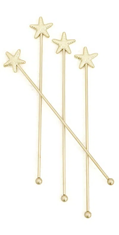 The Favorites Marine Life Drink Stirrers Gold