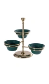 The Favorites Monte Napoleone 3-tier Condiment Bowl Set In Green