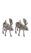 The Favorites St. Anton Pewter Moose Salt & Pepper Shakers In Gray