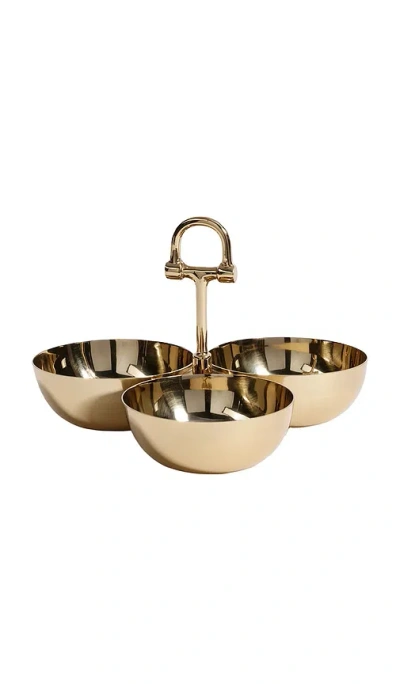 The Favorites The Equestrian Trio Condiment Set In Gold