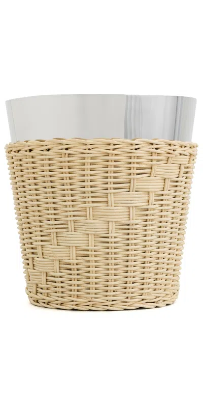 The Favorites The Palmier Wine And Champagne Bucket Raffia And Polished Nickel