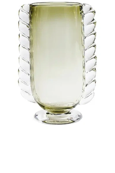 The Favorites Vintage Braided Glass Vase In Green