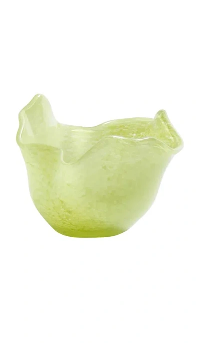 The Favorites Wavy Bowl Glass Tealight Holder Set Of 6 In Yellow