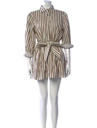 Pre-owned The Femm Striped Mini Dress In Multicolor