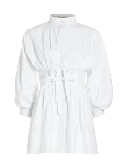 The Femm Women's Cristina Elasticized Cotton Minidress In White