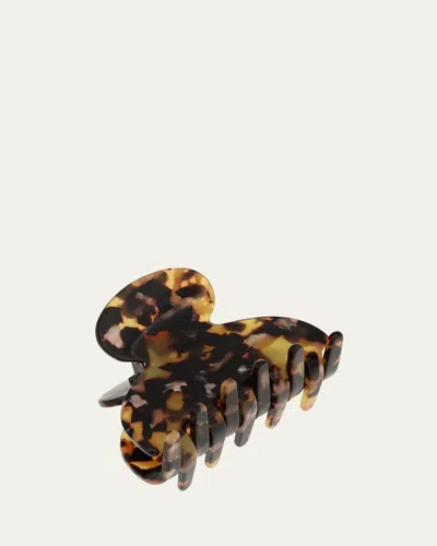The Finest Accessories Small Couture Claw Clip In Brown