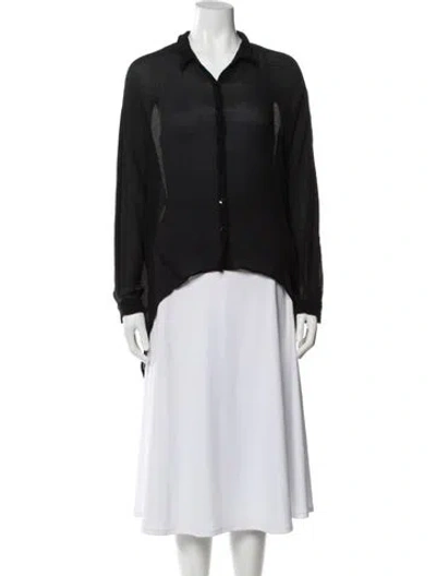 Pre-owned The Fisher Project Long Sleeve Blouse In Gray