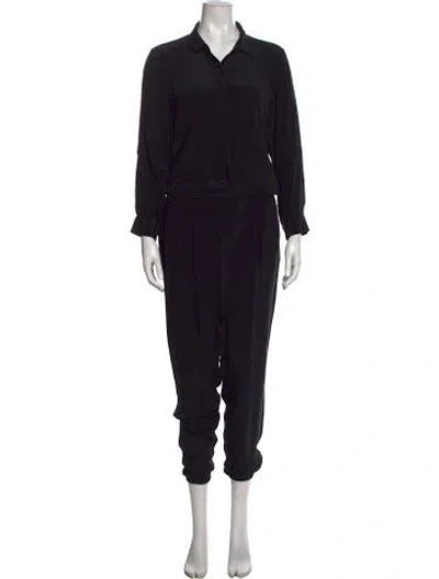 Pre-owned The Fisher Project Silk Jumpsuit In Black