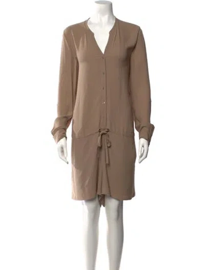 Pre-owned The Fisher Project Silk V-neck Jumpsuit In Neutrals