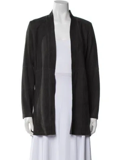 Pre-owned The Fisher Project Suede Coat In Gray