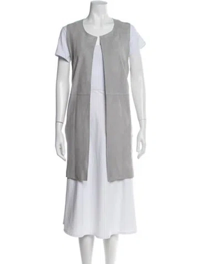 Pre-owned The Fisher Project Suede Vest In Gray