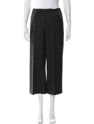Pre-owned The Fisher Project Wool Wide Leg Pants In Gray