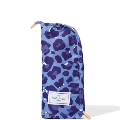 The Flat Lay Co. Brush Holder - Blue Leopard In White
