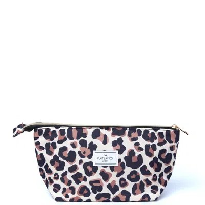 The Flat Lay Co. Essential Pouch In Leopard In White