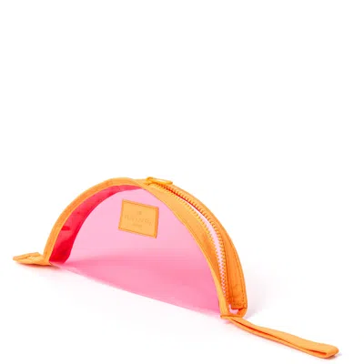 The Flat Lay Co. Lunar Pouch In Orange And Pink In White